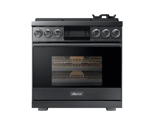 Dacor DOP36M96GLM 36" Pro Gas Range, Graphite Stainless Steel, Natural Gas