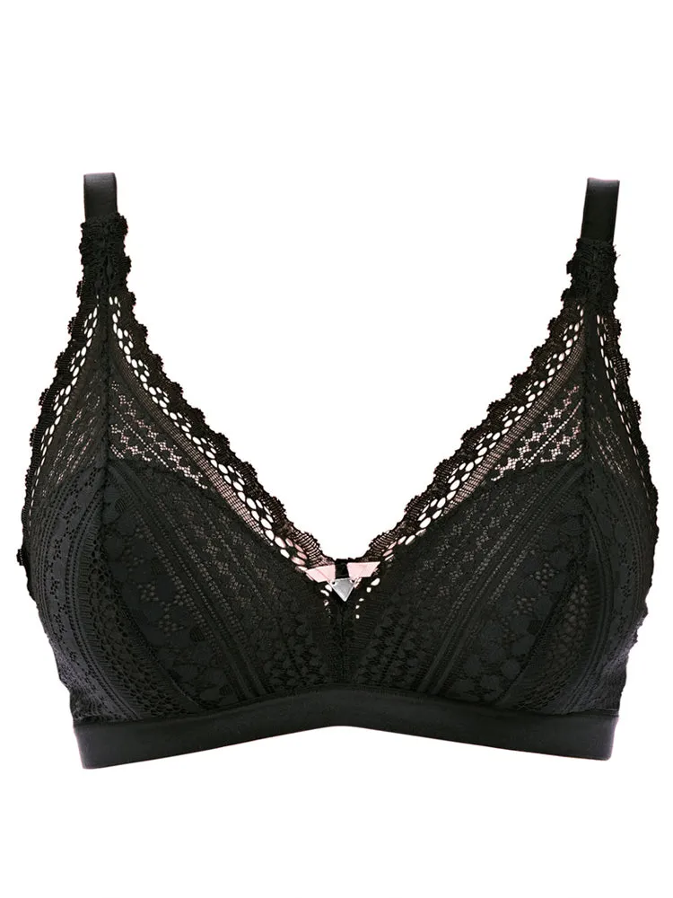 Daisy Lace Bralette - Noir