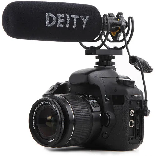 Deity V-Mic D3 Pro Universal Super-Cardioid Condenser Camera-Mount Rechargeable Shotgun Microphone with Rycote Lyre Shoe Shockmount and 3.5mm TRRS Coiled Cable