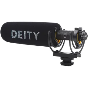 Deity V-Mic D3 Pro Universal Super-Cardioid Condenser Camera-Mount Rechargeable Shotgun Microphone with Rycote Lyre Shoe Shockmount and 3.5mm TRRS Coiled Cable