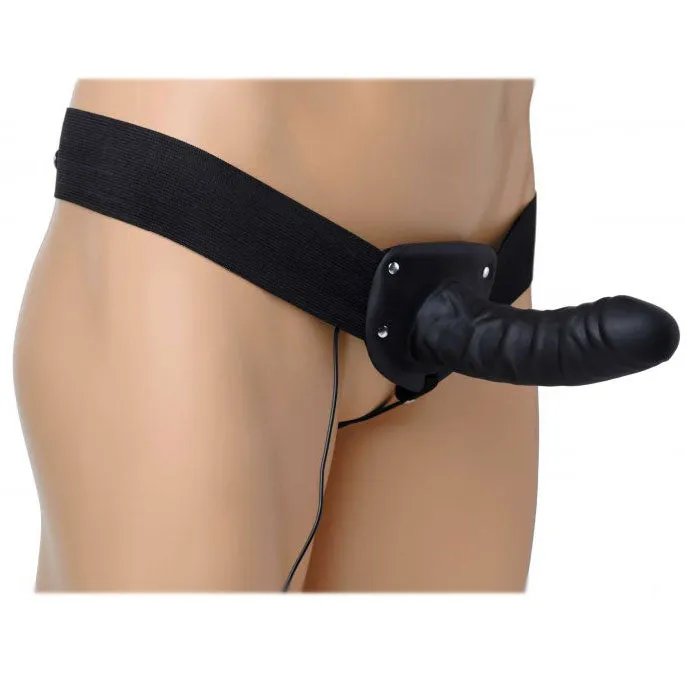 Deluxe Vibro Erection Assist Hollow Silicone Strap On