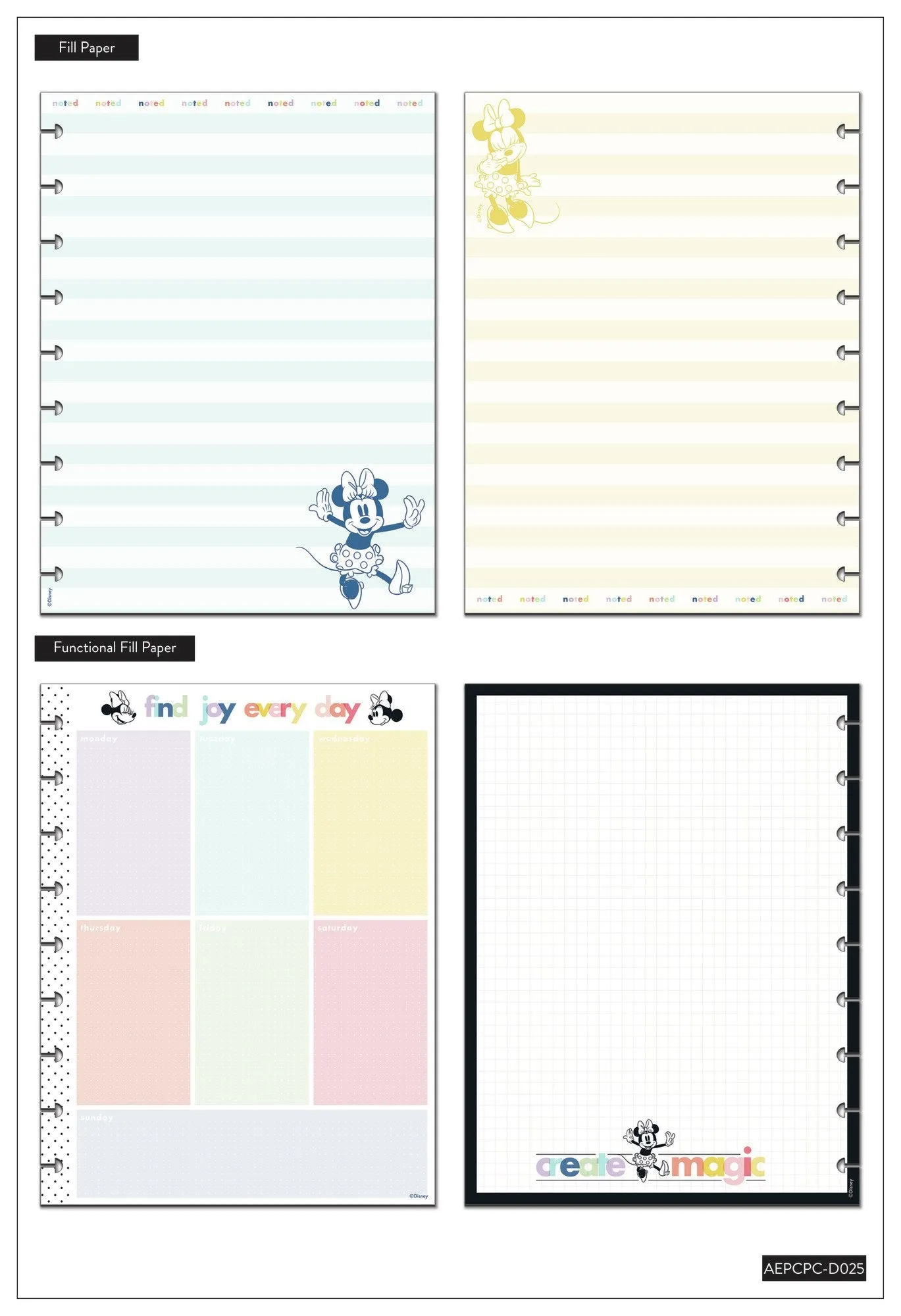 Disney© Minnie Mouse Magic Colorblock Classic Planner Companion