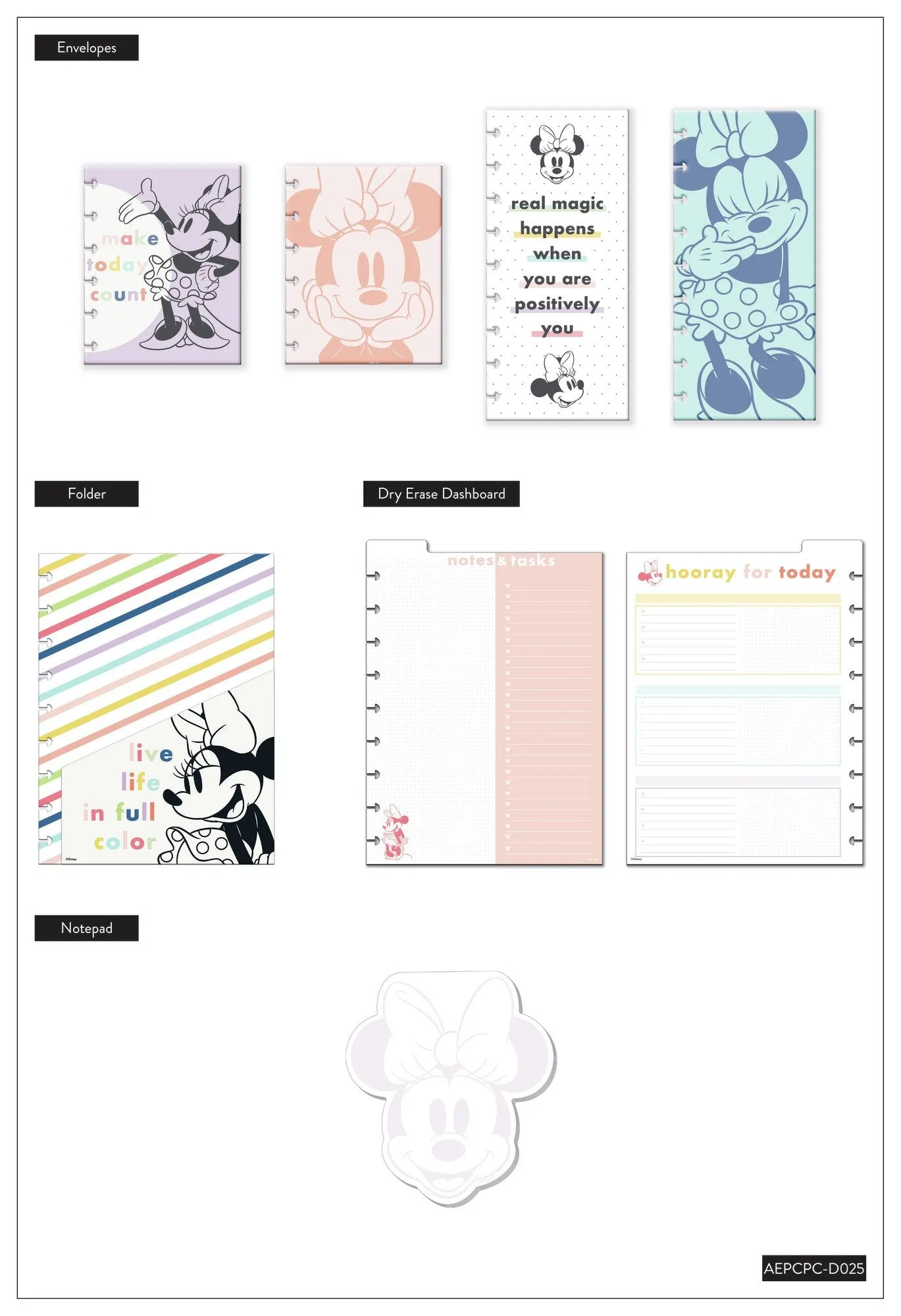 Disney© Minnie Mouse Magic Colorblock Classic Planner Companion