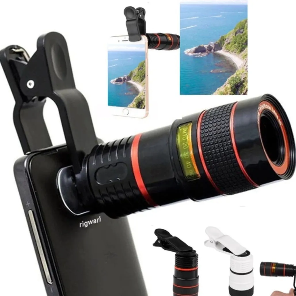 Dragon 8X HD Optical Zoom Smartphone Lens with Universal Mobile Phone Clip