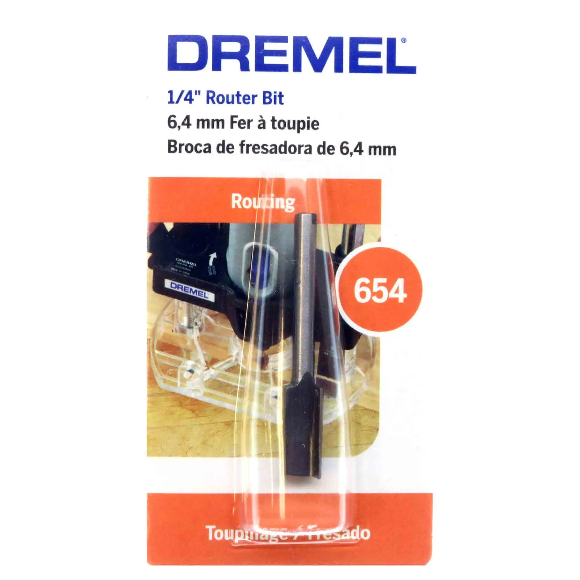 Dremel 654 -1/4 inch STRAIGHT Router Bit