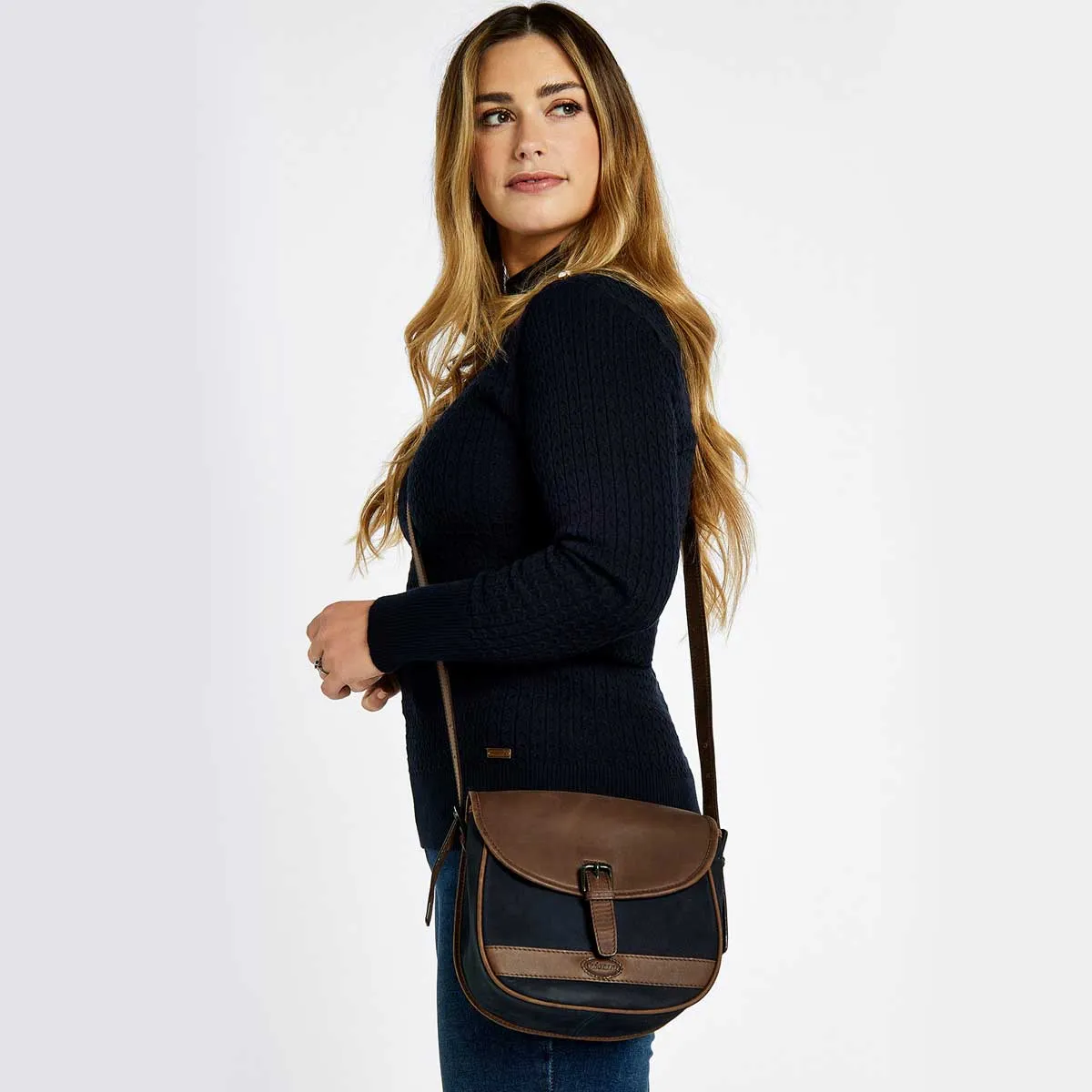 DUBARRY Clara Leather Handbag - Womens - Navy & Brown