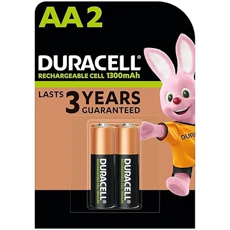 Duracell Rechargeable AA 1300mAh Batteries (Pack of 2)