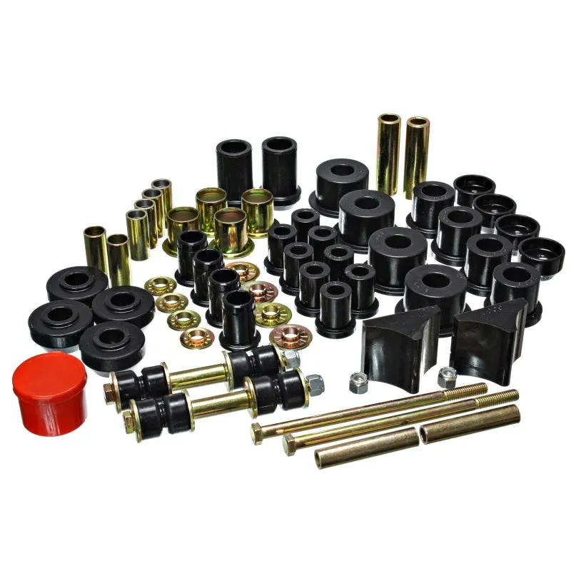 Energy Suspension Hyper-Flex Bushing Kit - Suspension Bushings - Boots / Links / Stops - Black - Mopar B-Body / E-Body 1965-74