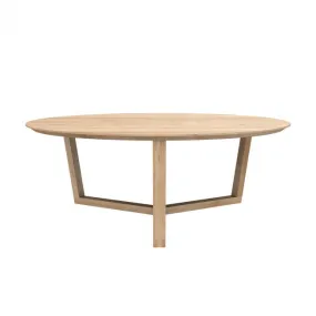 ETHNICRAFT OAK TRIPOD COFFEE TABLE