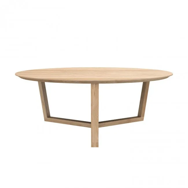 ETHNICRAFT OAK TRIPOD COFFEE TABLE