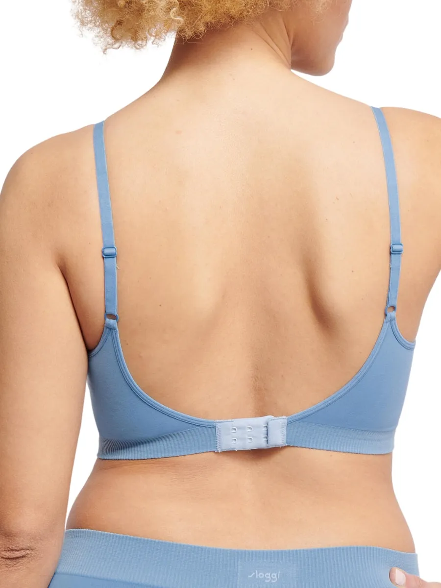 EVER Infused Camomile Padded Bralette - Azura Blue