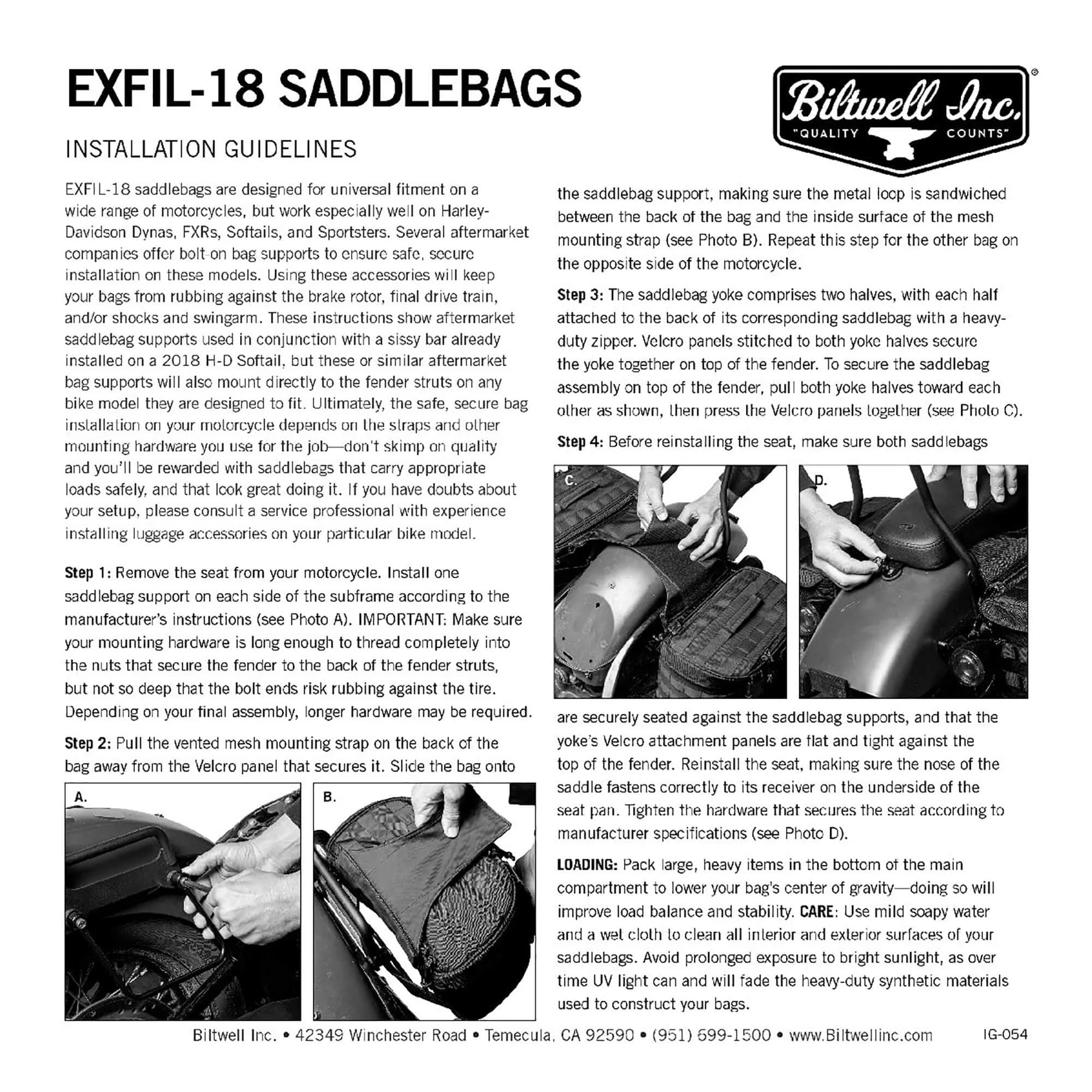 EXFIL-18 Saddlebags - Black