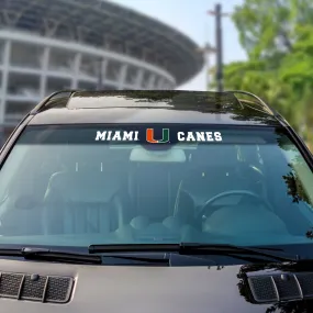 Fanmats Miami Hurricanes Sun Stripe Windshield Decal 3.25" x 34"