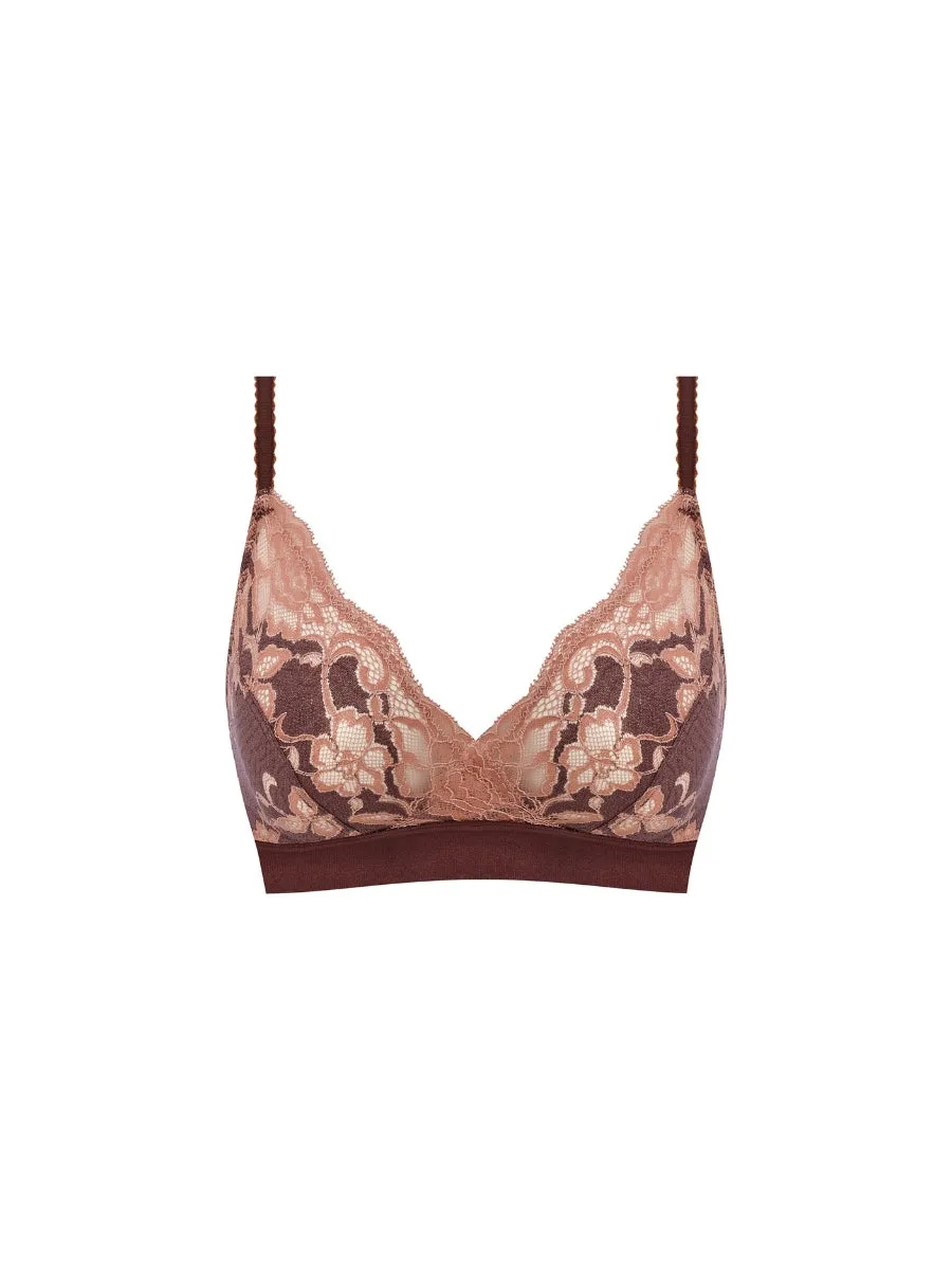 Florilege Non-Wired Bralette - Chocolate/Burlwood