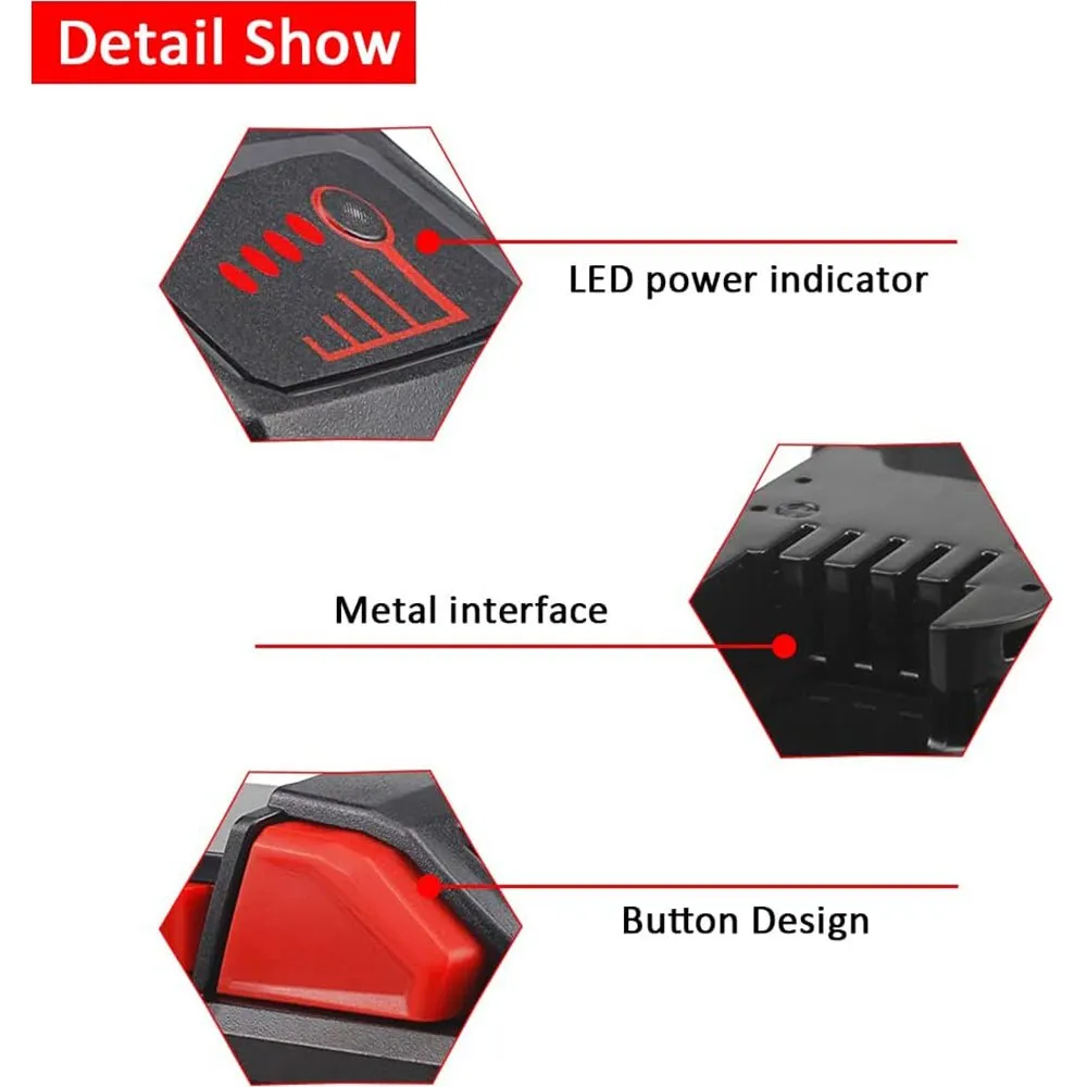 For Milwaukee 18V Battery 5Ah Replacement | M18 Battery