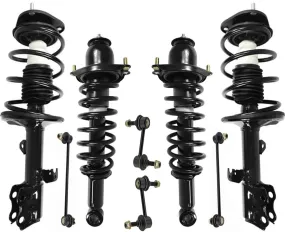 Front & Rear Complete Struts & Links For Matrix 2.4L Front Wheel Drive 09-2013