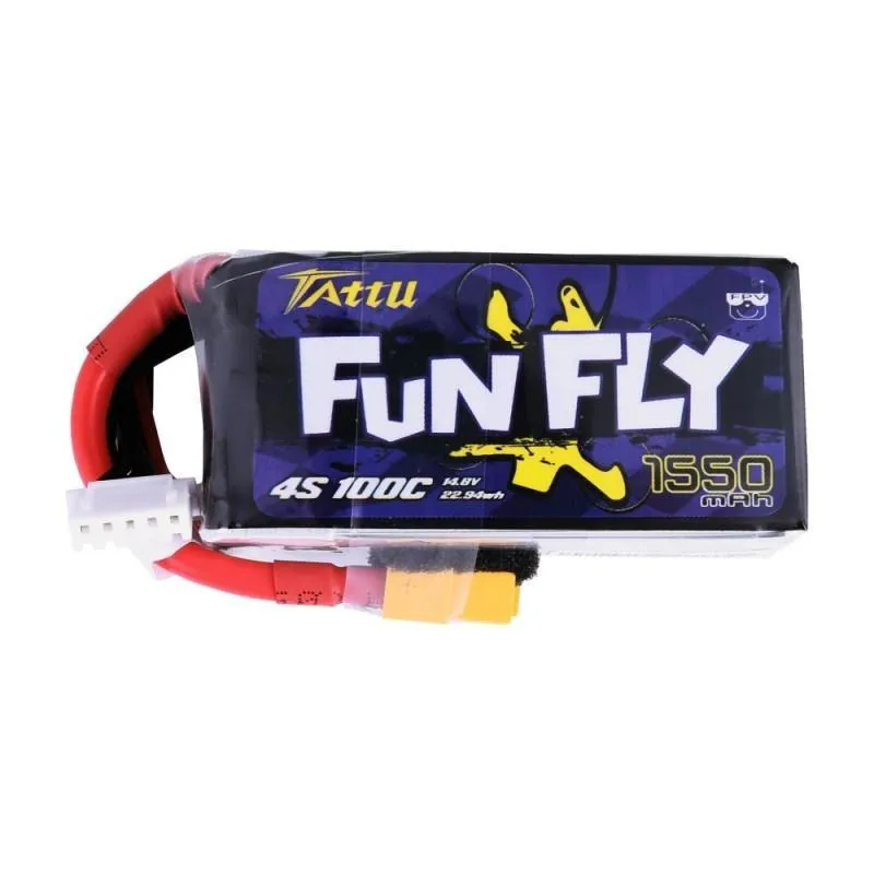 FunFly 4S 1550mAh 100C LiPo Battery with XT60 Connector