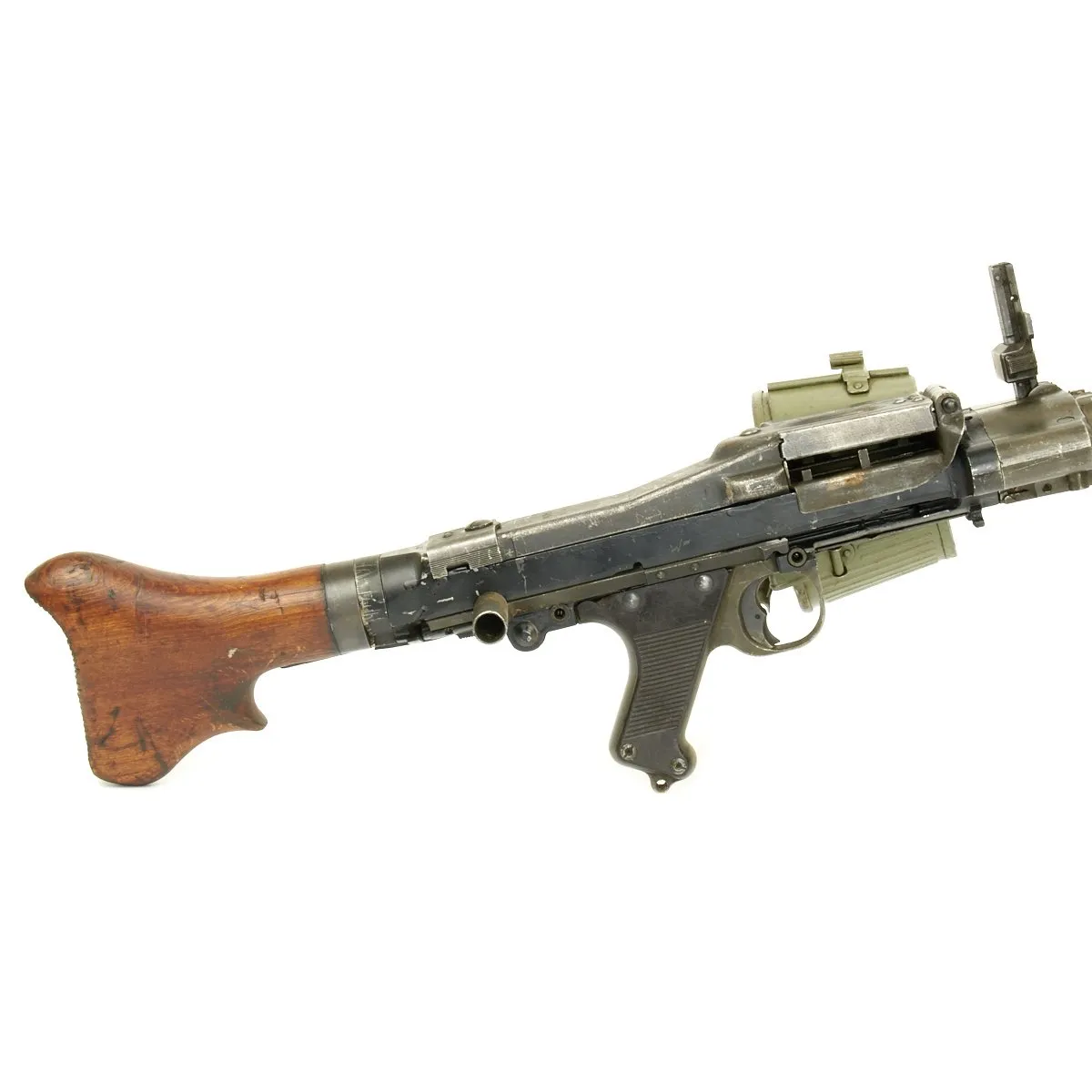 German German WWII MG 34 Display Machine Gun - marked dot 1945 with Basket Carrier