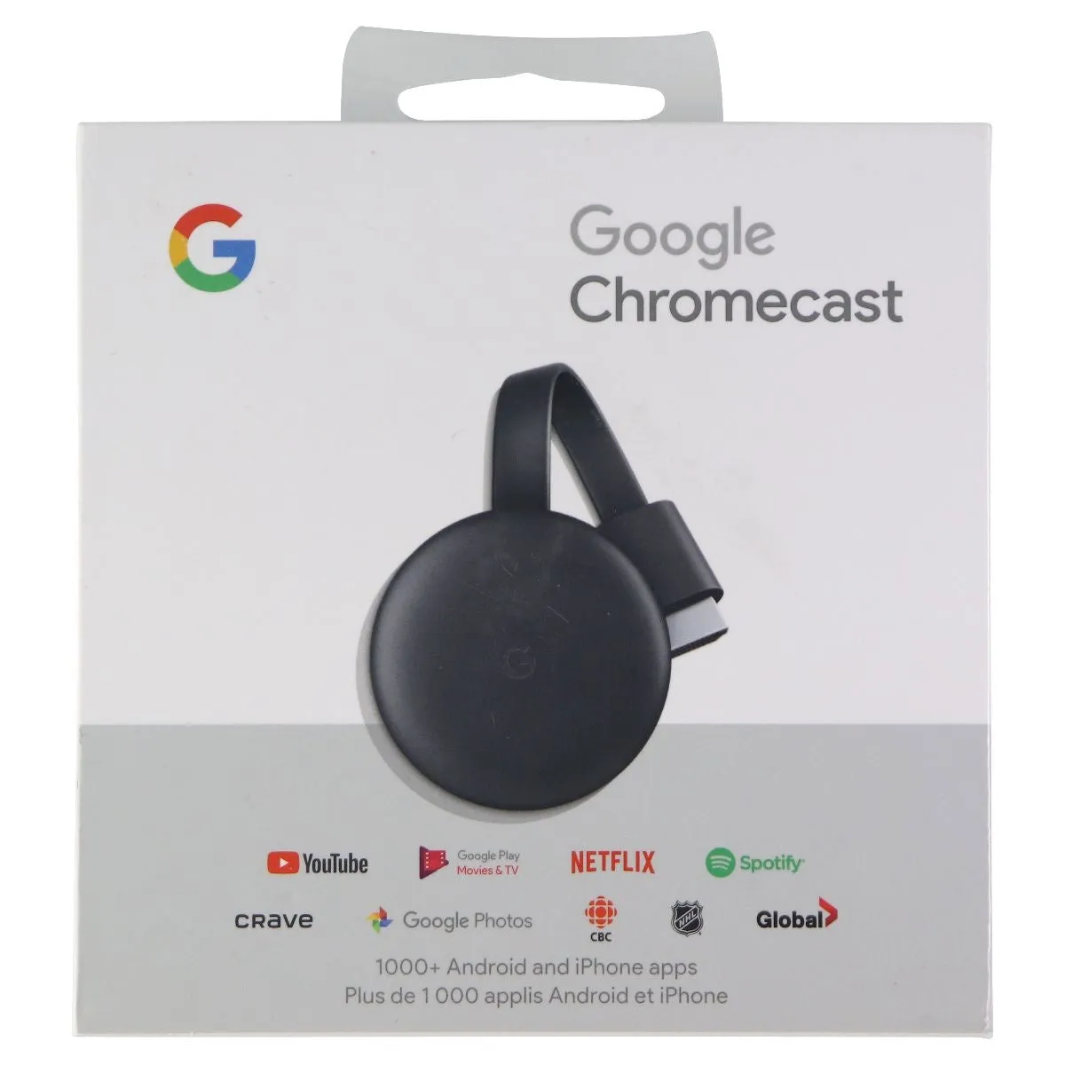 Google Chromecast Streaming Media Player - Charcoal (GA00439-CA)