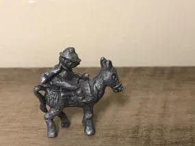 (Group pic, add ) Vintage 6pc Jasco Pewter Set Donkey Clown Dog Cat Wizard Mouse Miniatures