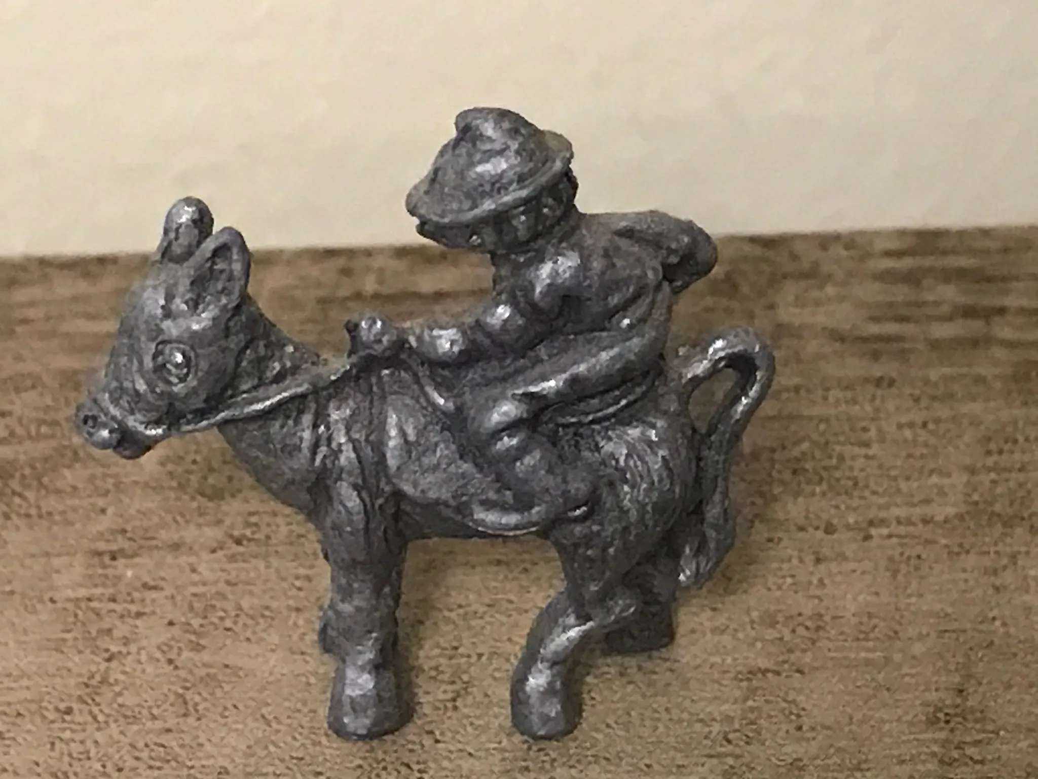 (Group pic, add ) Vintage 6pc Jasco Pewter Set Donkey Clown Dog Cat Wizard Mouse Miniatures