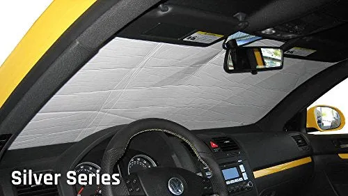 HeatShield, The Original Windshield Sun Shade, Custom-Fit for Rivian R1T Truck (Crew Cab) 2021, 2022 Silver Series