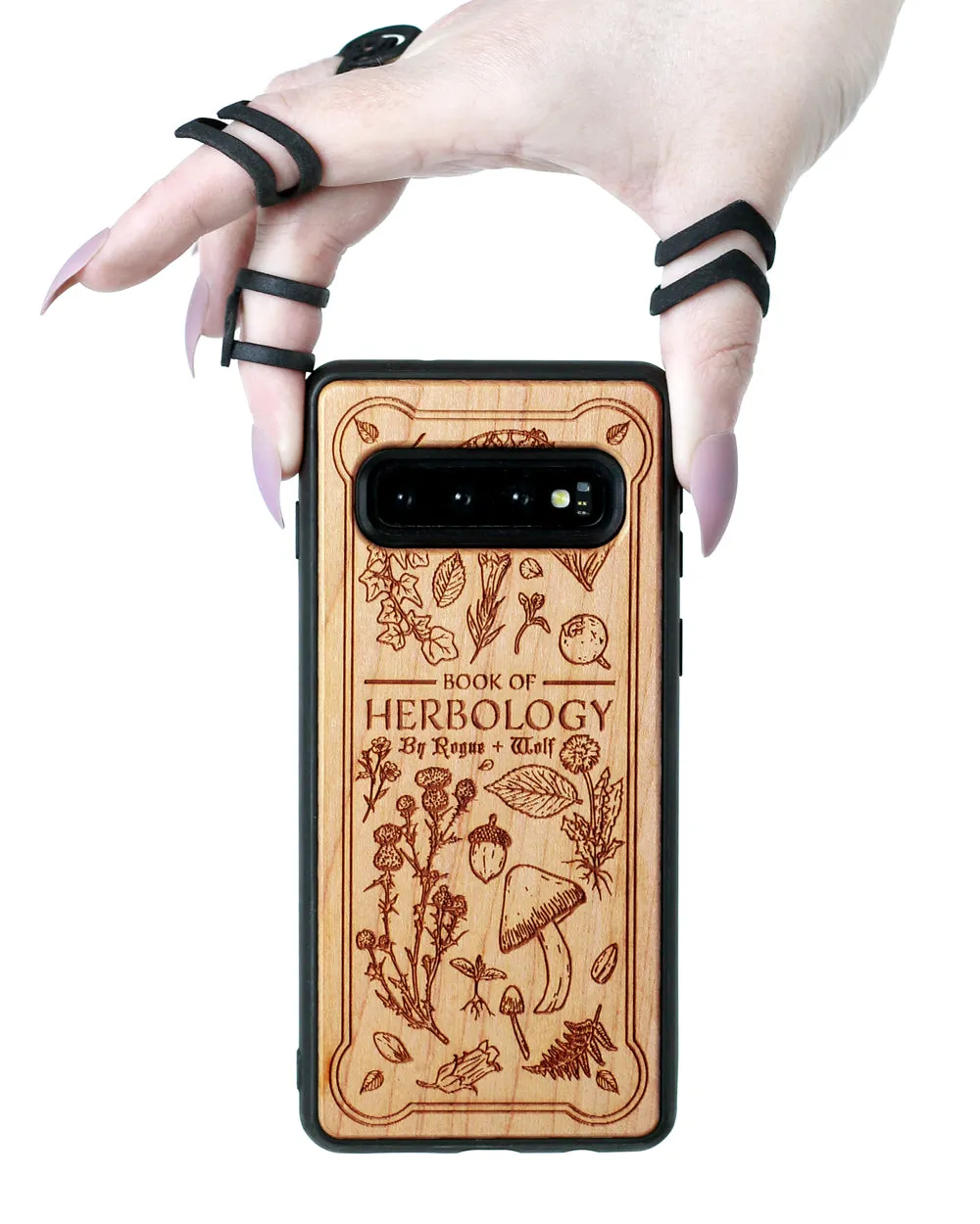 Herbology - Engraved White Maple Wood Phone Case