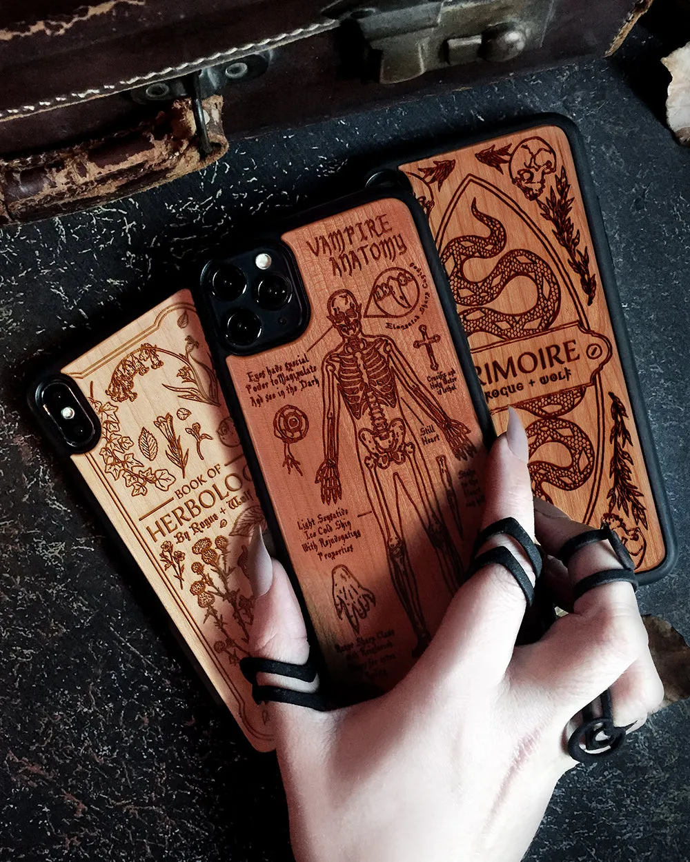 Herbology - Engraved White Maple Wood Phone Case