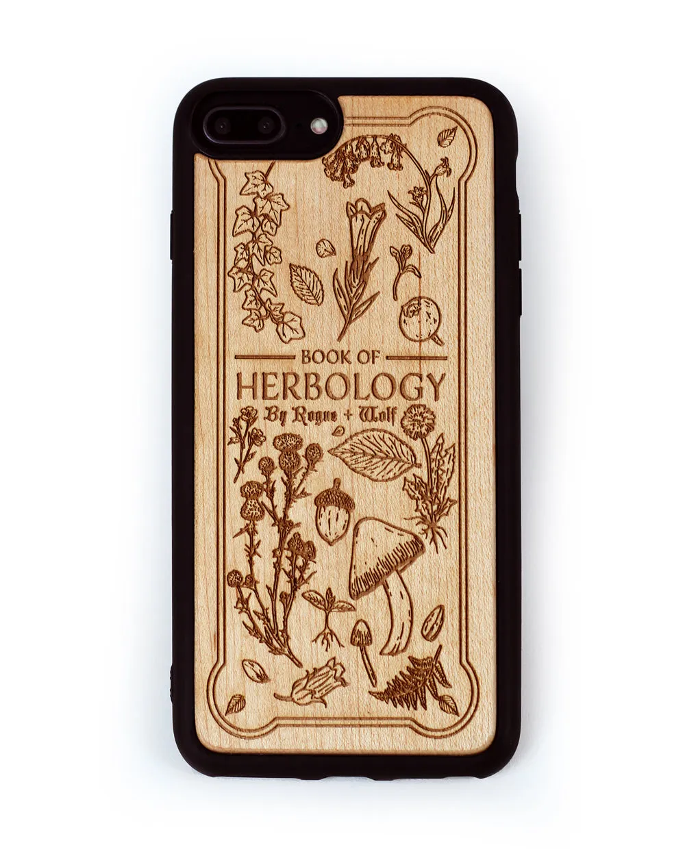 Herbology - Engraved White Maple Wood Phone Case