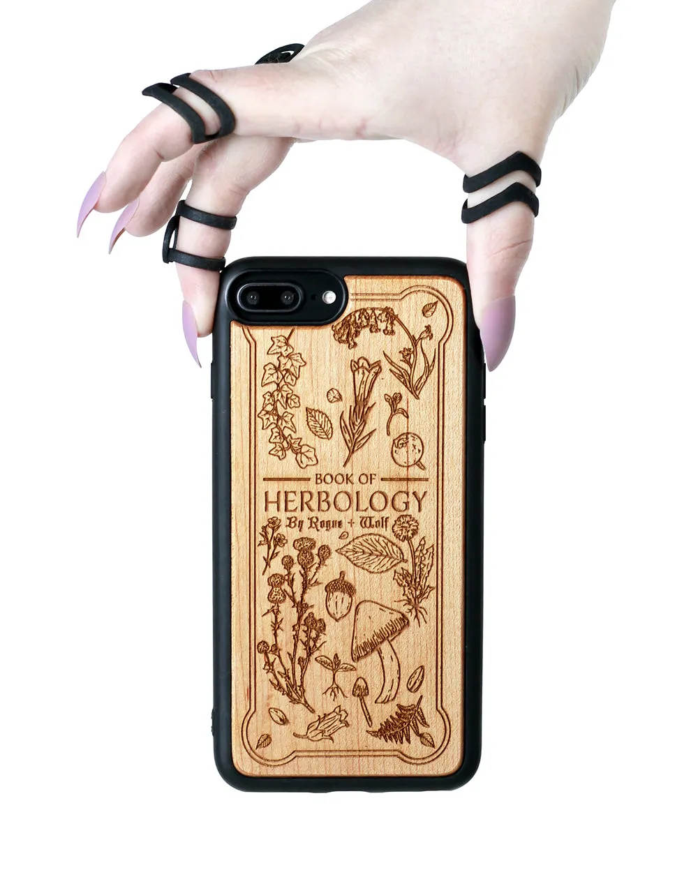 Herbology - Engraved White Maple Wood Phone Case