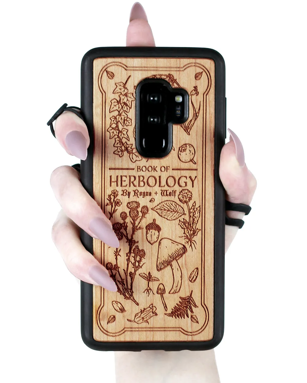 Herbology - Engraved White Maple Wood Phone Case