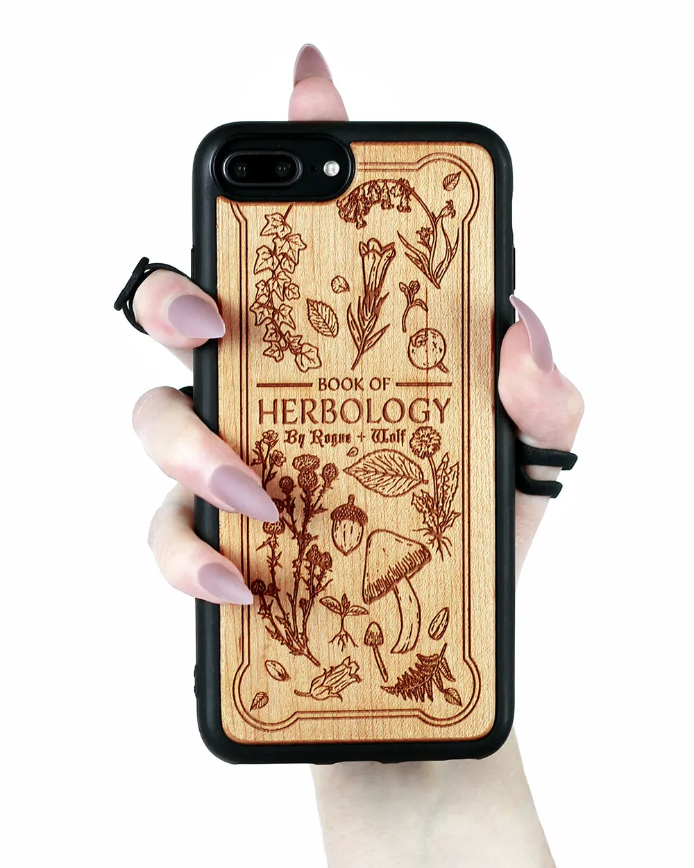 Herbology - Engraved White Maple Wood Phone Case