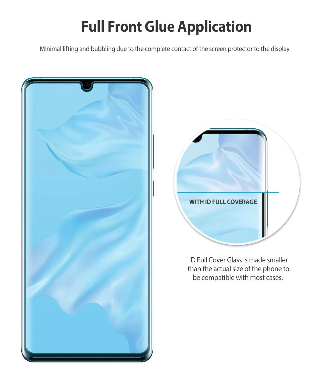 Huawei P30 Pro Tempered Glass Screen Protector Guard | Full Glass - 1 Pack