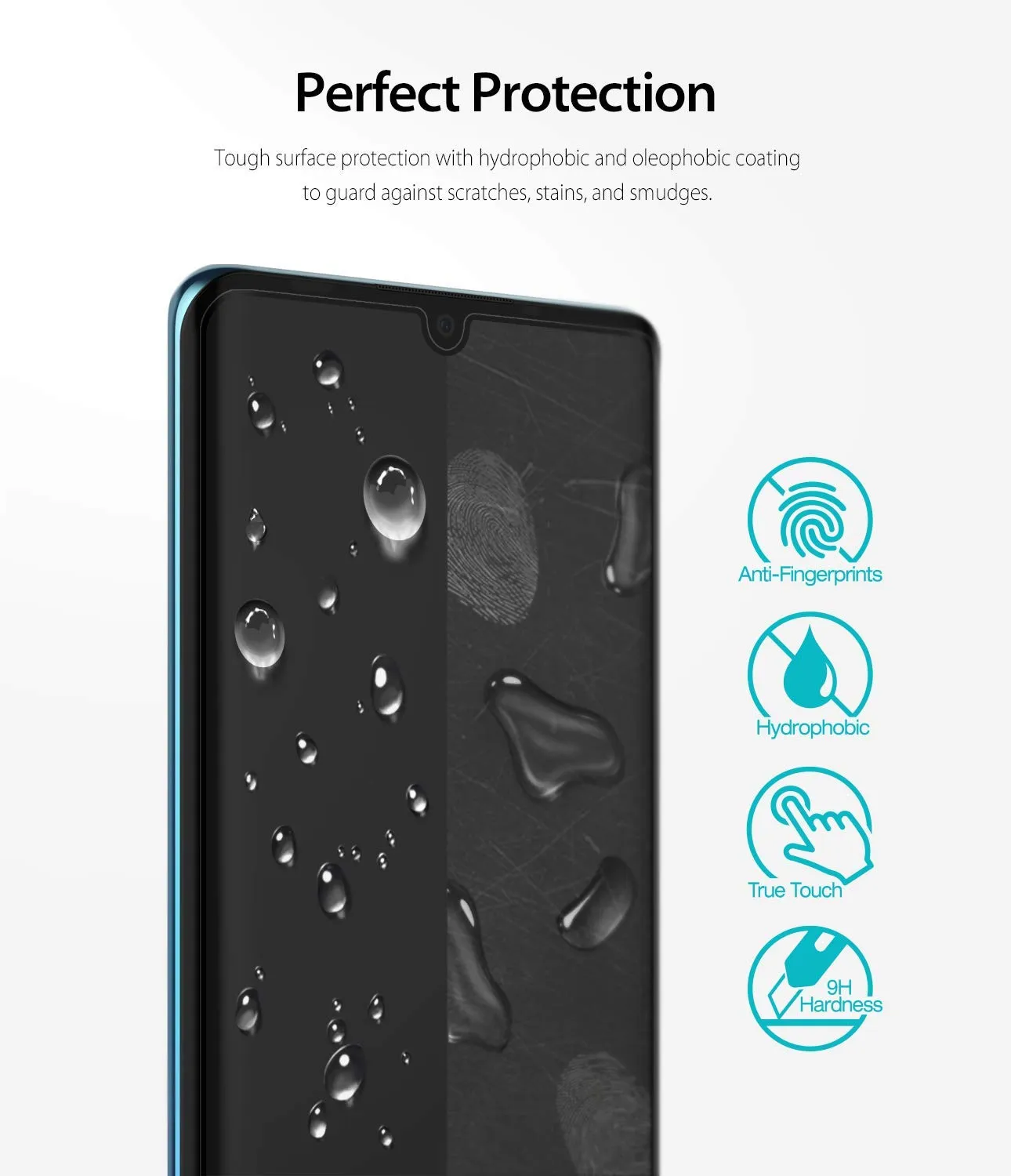 Huawei P30 Pro Tempered Glass Screen Protector Guard | Full Glass - 1 Pack