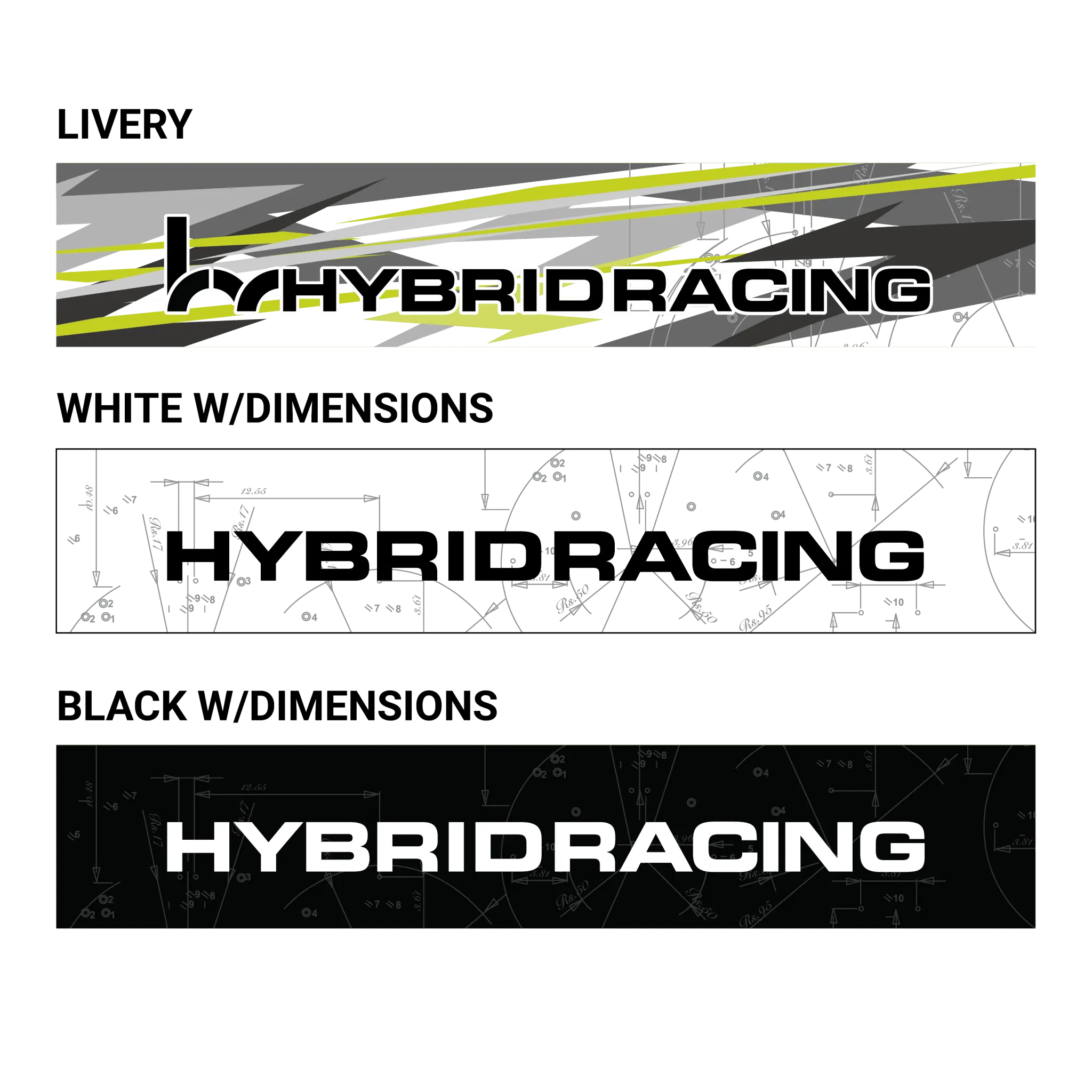 Hybrid Racing Dimensions Sunstrip