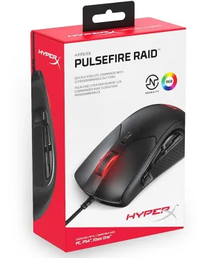 HyperX Pulsefire Raid – Gaming Mouse, 11 Programmable Buttons, RGB, Ergonomic Design, Comfortable Side Grips, Software-Controlled Customization