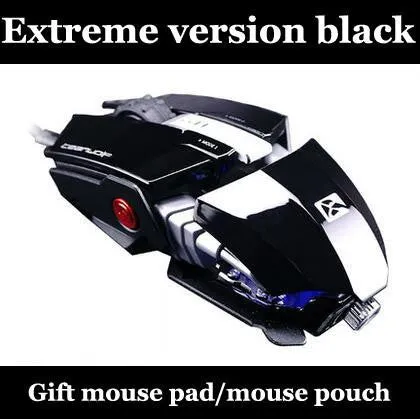 IMMORTAL LUMINOUS USB GAMING MOUSE WIRED MECHANICAL MOUSE FOR VIDEO GAMES LASER ENGINE METAL STRUCTURE SIZE ADJUSTABLE