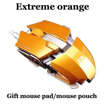 IMMORTAL LUMINOUS USB GAMING MOUSE WIRED MECHANICAL MOUSE FOR VIDEO GAMES LASER ENGINE METAL STRUCTURE SIZE ADJUSTABLE