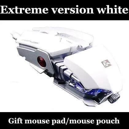 IMMORTAL LUMINOUS USB GAMING MOUSE WIRED MECHANICAL MOUSE FOR VIDEO GAMES LASER ENGINE METAL STRUCTURE SIZE ADJUSTABLE