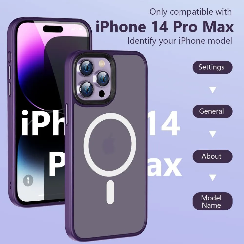 iPhone 14 Pro Max Case, Compatible Protection Slim Phone Case 6.7'', Deep Purple