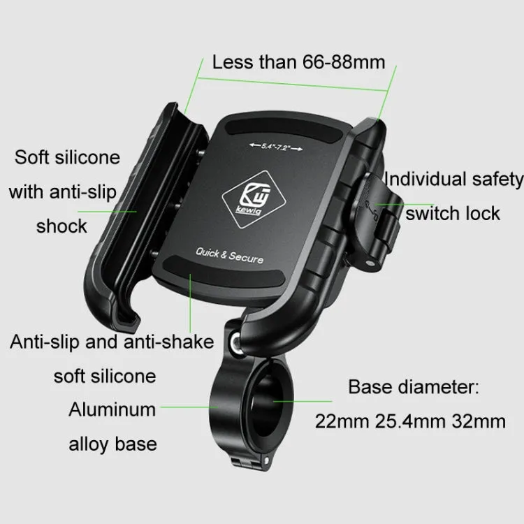 Kewig Electrical Bike Vigorously Clip Base Bracket Outdoor Cycling Cell Phone Navigation Holder, Model: M8SP-C4