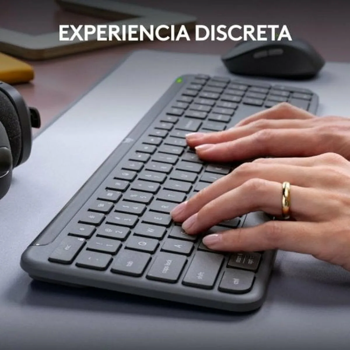 Keyboard Logitech Grey Spanish Qwerty QWERTY