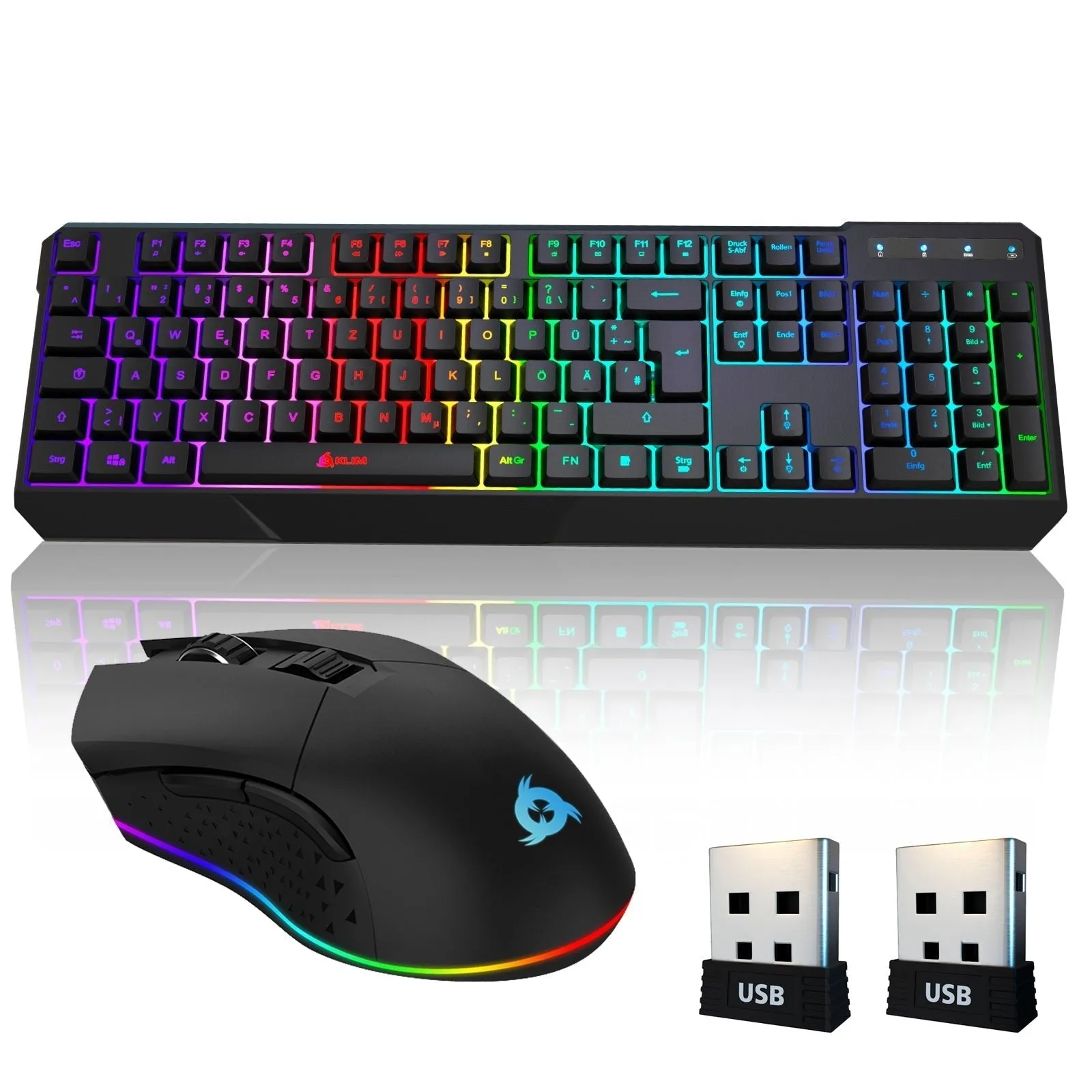 KLIM Chroma & Blaze - Gaming Keyboard and Mouse Set