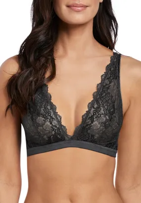 Lace Perfection Non Wired Bralette - Charcoal