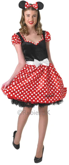 Ladies Minnie Mouse   Ears Fancy Dress Disney Character Costume