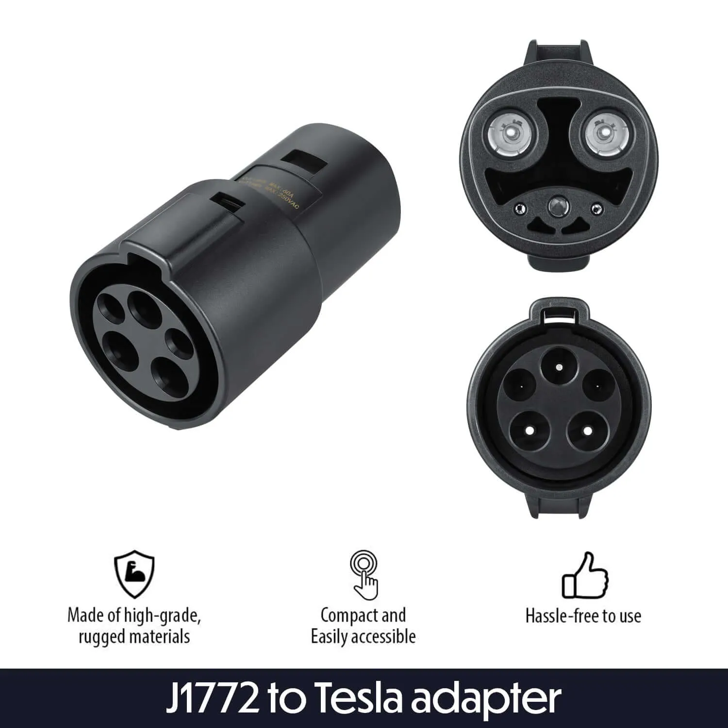 Lectron 80 Amp J1772 to Tesla EV Adapter   48 Amp Telsa to J772 EV Adapter Bundle