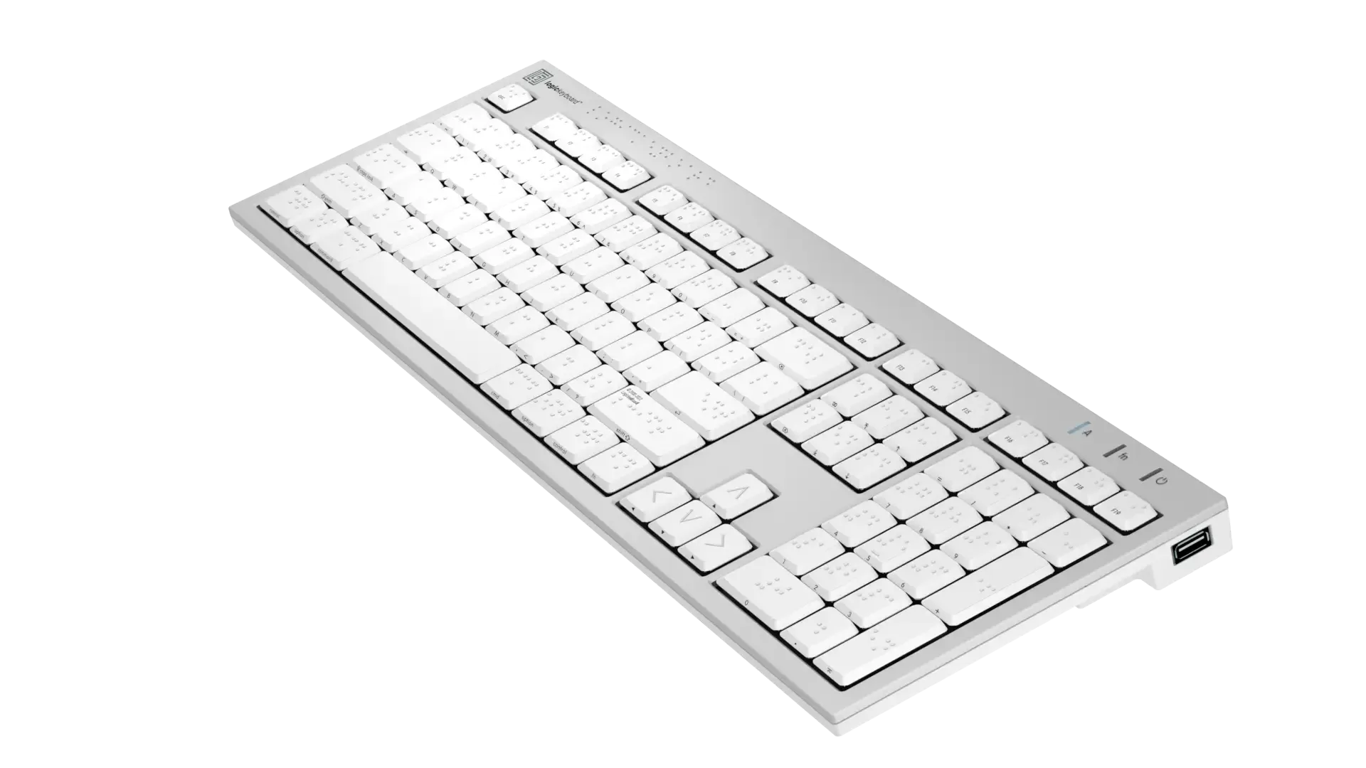 Logickeyboard Braille ALBA Slimline Keyboard – Mac American English, LKB-BRAILLE-CWMU-US