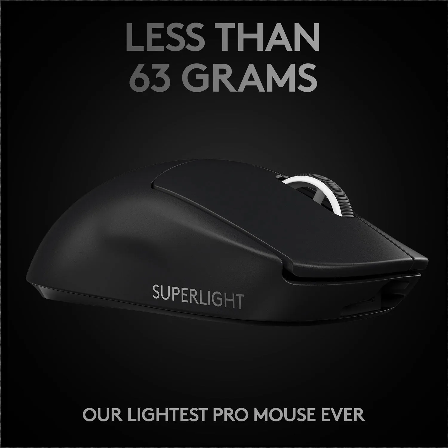 Logitech G Pro X Superlight 25600 DPI Wireless HERO Optical Gaming Mouse - Black