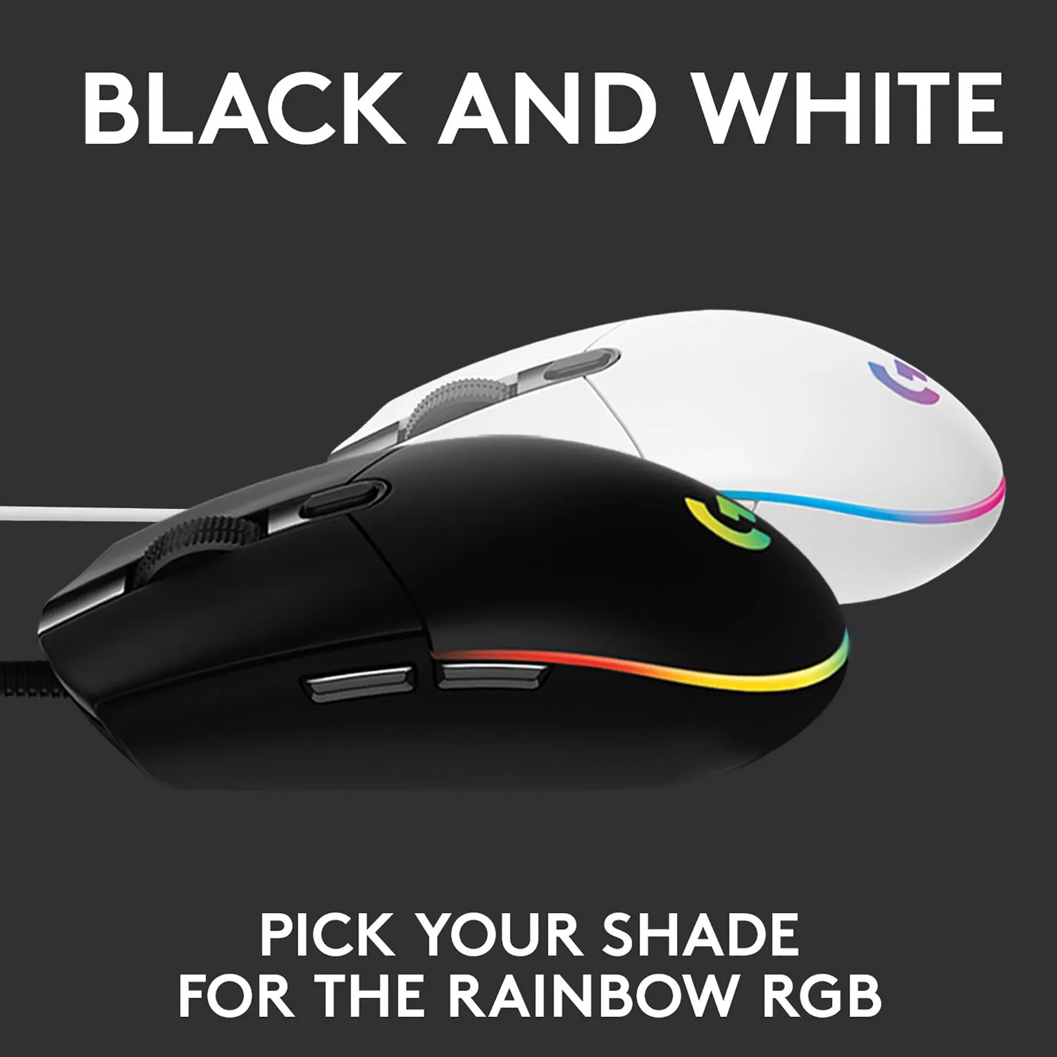 Logitech G203 LIGHTSYNC 8000 DPI Optical Gaming Mouse - Black