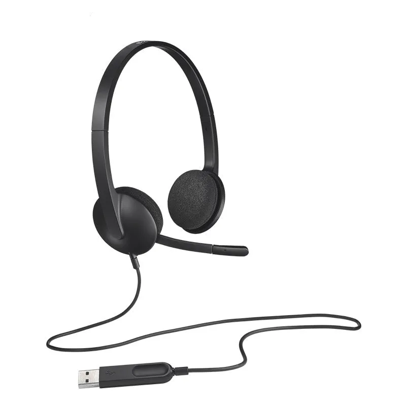 Logitech H340 USB Headset Stereo USB Headset for PC Windows and Mac